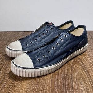 Bootleg by John Varvatos Laceless Low Top Navy Blue Sneakers Mens US 9.5